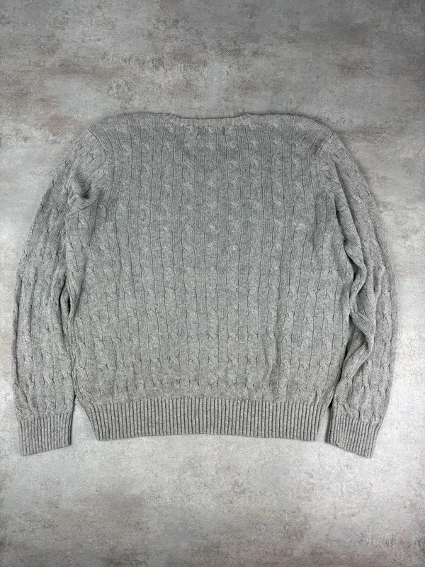 🌸 Twisted gray silk sweater, Ralph Lauren blue logo Size XL/42 🌸 – photo 5